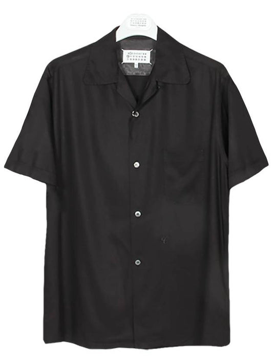 Twill Vacation Short Sleeve Shirt Black - MAISON MARGIELA - BALAAN 2