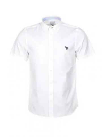 Zebra Embroidery Casual Fit Short Sleeve Shirt White - PAUL SMITH - BALAAN 1