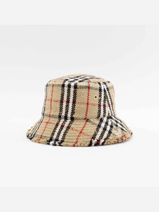 Check Boucle Bucket Hat BE 80637421 - BURBERRY - BALAAN 3