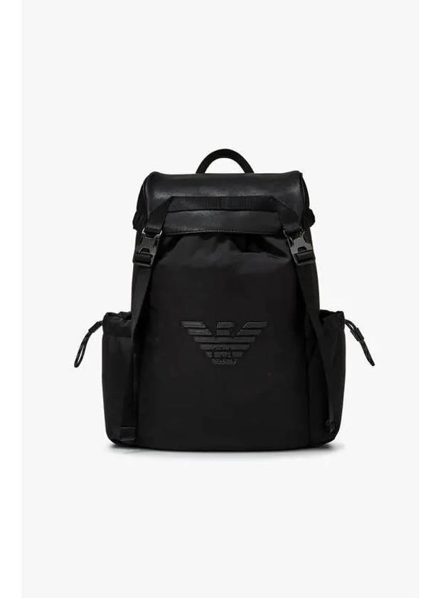 Men s Front Eagle Patch Nylon Backpack Black - EMPORIO ARMANI - BALAAN 1