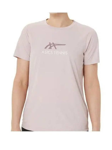 Court Tennis Graphic Short Sleeve T-Shirt Pink - ASICS - BALAAN 1