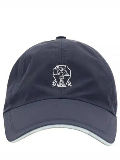 Embroidered Logo Curved Peak Ball Cap Navy - BRUNELLO CUCINELLI - BALAAN 2