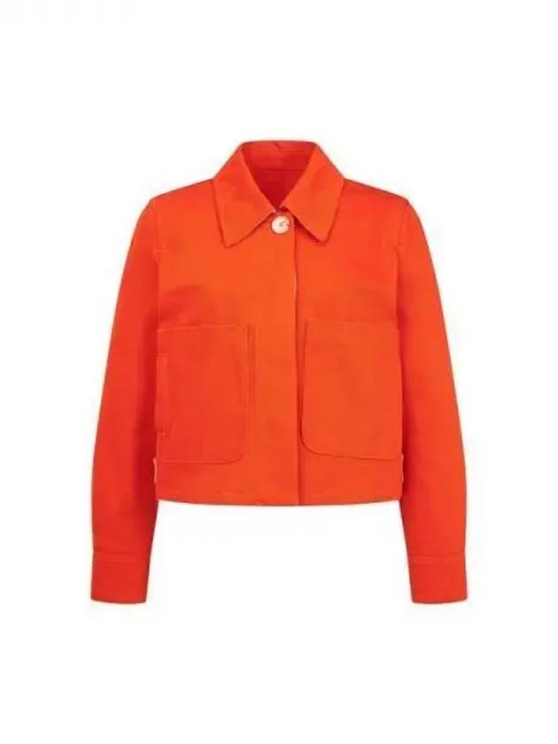 Women s Cotton Twill Shirt Jacket Orange Red 271604 - EMPORIO ARMANI - BALAAN 1