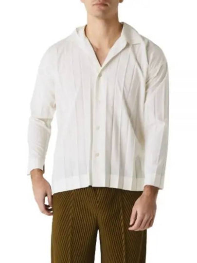 Pleated Long Sleeve Shirt White - ISSEY MIYAKE - BALAAN 2