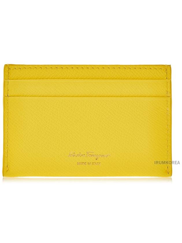 Gancini Card Wallet Yellow - SALVATORE FERRAGAMO - BALAAN 4