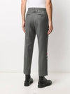 Diagonal Striped Wool Slacks Medium Grey - THOM BROWNE - BALAAN 5