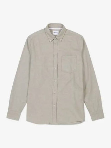 Anton Brushed Flannel Shirt Utility Khaki N4005940966 - NORSE PROJECTS - BALAAN 1