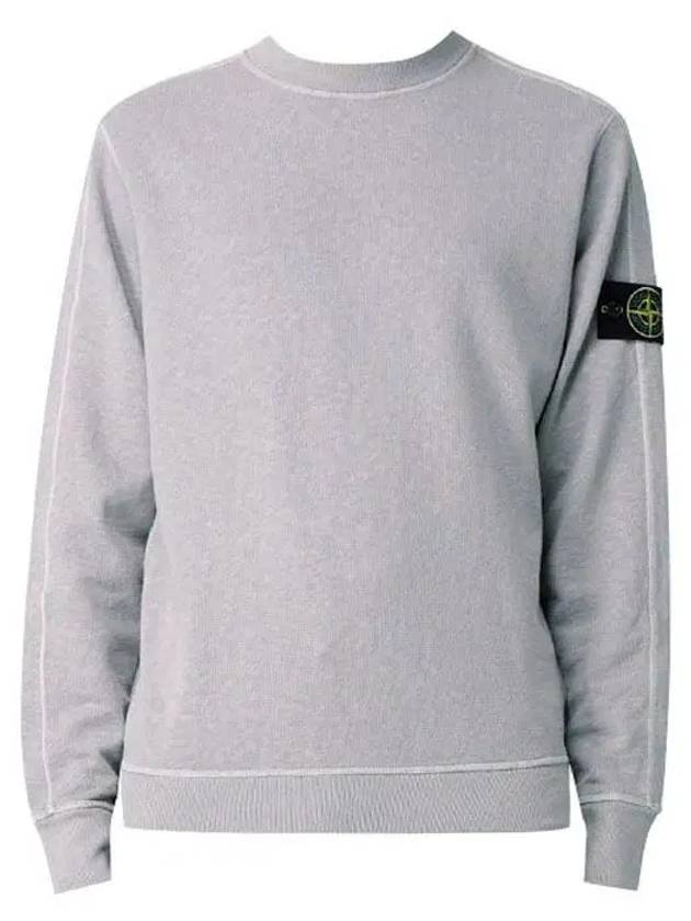 Garment Dyed Malfile Crewneck Sweatshirt Grey Heather - STONE ISLAND - BALAAN 2