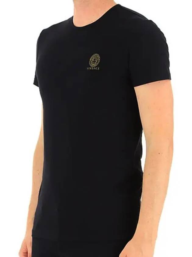 Crew Neck Medusa Logo Short Sleeve T-Shirt 2 Pack Black - VERSACE - BALAAN 5