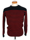 Striped Ranaul Knit Top Black Red - SAINT LAURENT - BALAAN 3