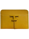 Timeless Logo Card Wallet Yellow - TOD'S - BALAAN 3