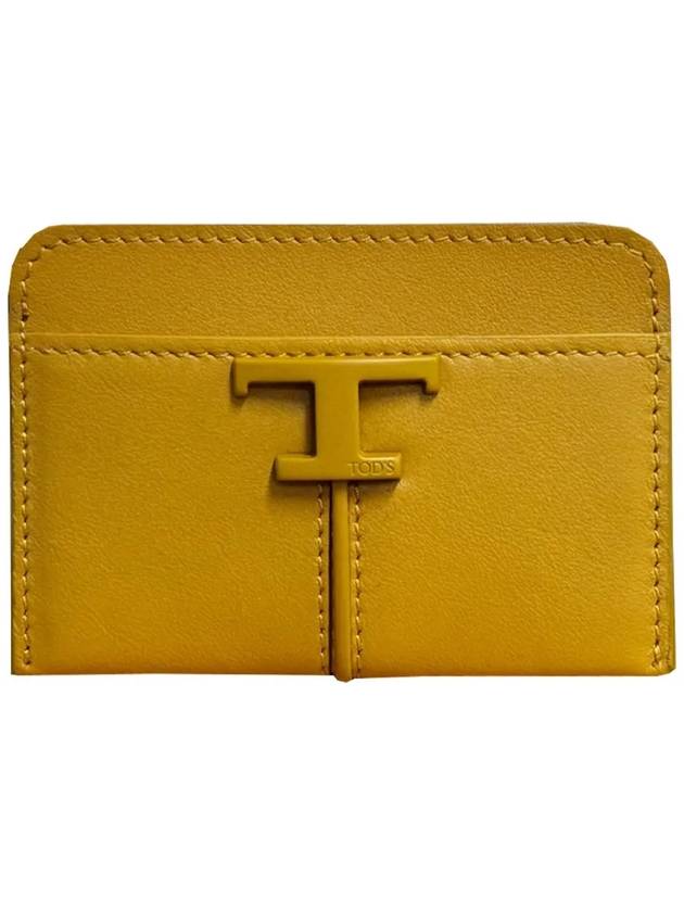 Timeless Logo Card Wallet Yellow - TOD'S - BALAAN 3