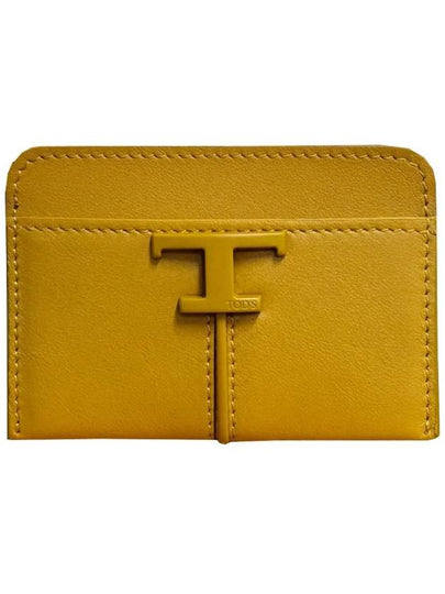 Timeless Logo Card Wallet Yellow - TOD'S - BALAAN 2