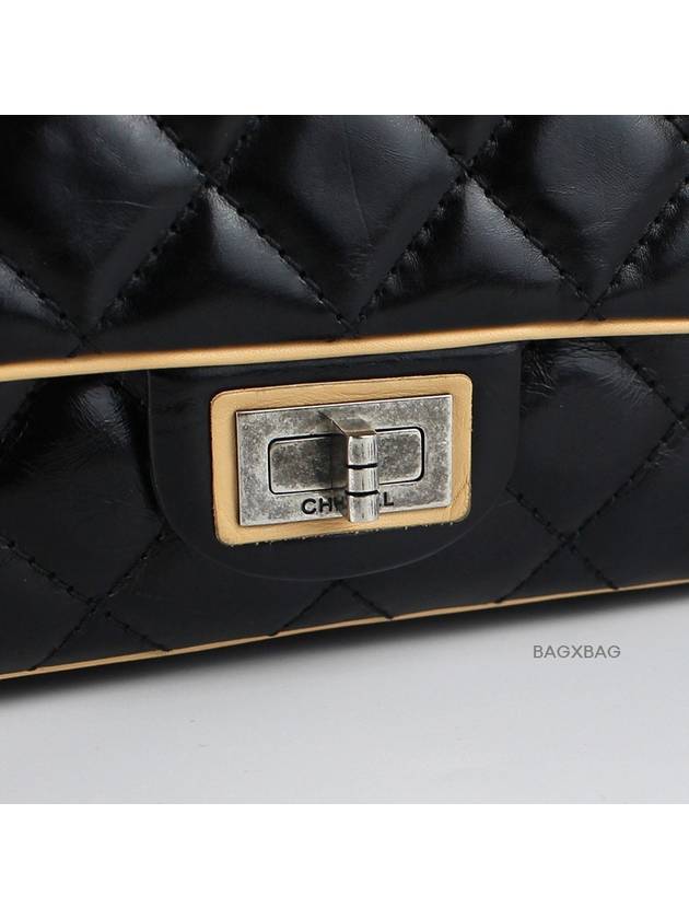 CH 2 55 Stige Medium Flap Bag Black Silver CH41BG205 - CHANEL - BALAAN 5