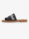 Woody Logo Canvas Strap Flat Mule Black - CHLOE - BALAAN 2