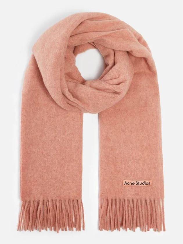 Wool Fringe Scarf Rose Melange - ACNE STUDIOS - BALAAN 5