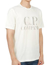 Logo Print Short Sleeve T-Shirt White - CP COMPANY - BALAAN 4