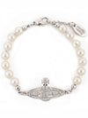 Mini Bath Relief Pearl Bracelet Silver Women s - VIVIENNE WESTWOOD - BALAAN 3