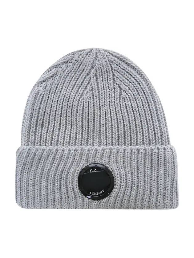 Extra Fine Merino Wool Beanie Grey - CP COMPANY - BALAAN 3