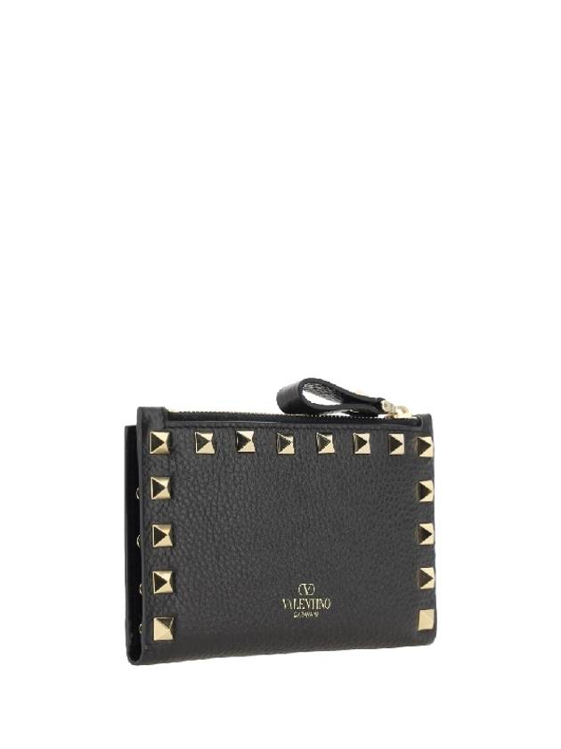 Rockstud Card Wallet Black - VALENTINO - BALAAN 2