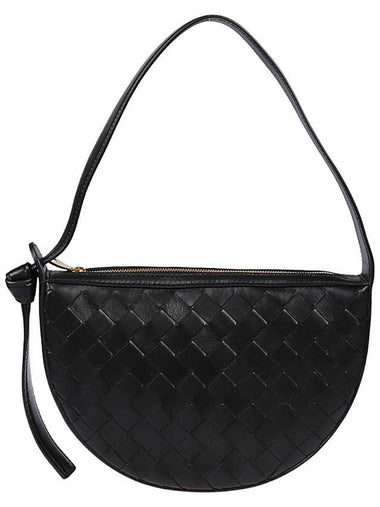 Intrecciato Sunrise Small Shoulder Bag Black - BOTTEGA VENETA - BALAAN 1