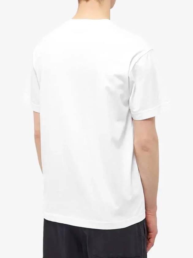 Logo Patch Cotton Short Sleeve T-Shirt White - STONE ISLAND - BALAAN 5