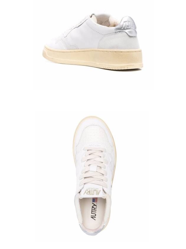 Medalist Leather Suede Silver Tab Low Top Sneakers White - AUTRY - BALAAN 6