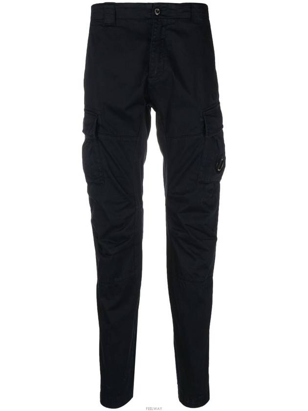 Lens Wappen Cargo Straight Pants Black - CP COMPANY - BALAAN 3