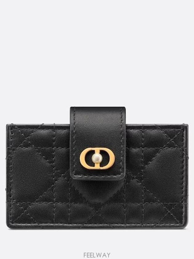 Dior Jolie Pocket Card Wallet Black Cannage Lambskin - DIOR - BALAAN 1