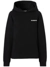 Horseferry Logo Print Cotton Hoodie Black - BURBERRY - BALAAN 1