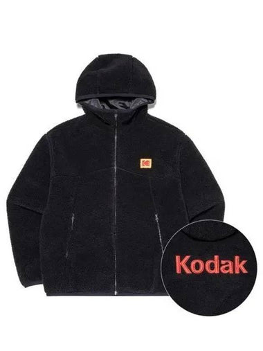 KODAK Essential Fleece Hooded Jacket BLACK - KODO - BALAAN 1