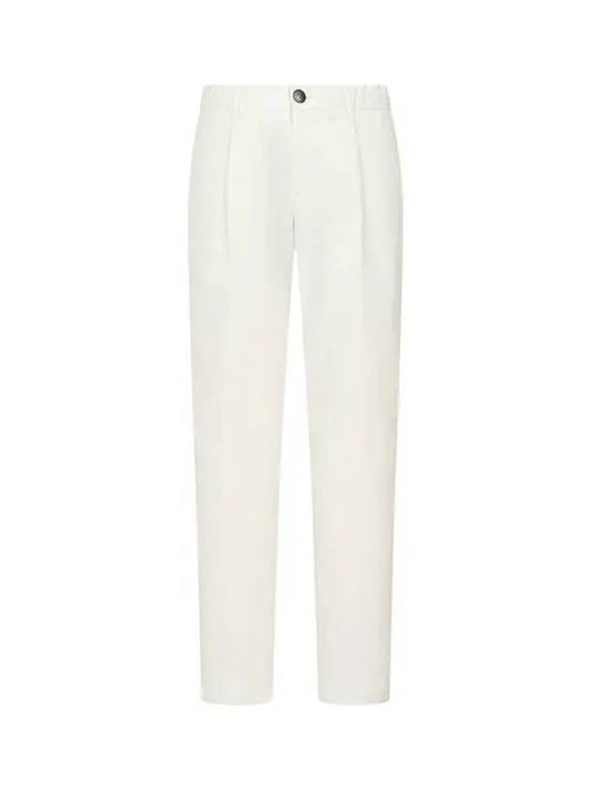 Men s One Tuck Pleated Banding Pants Ivory 271899 - HERNO - BALAAN 1