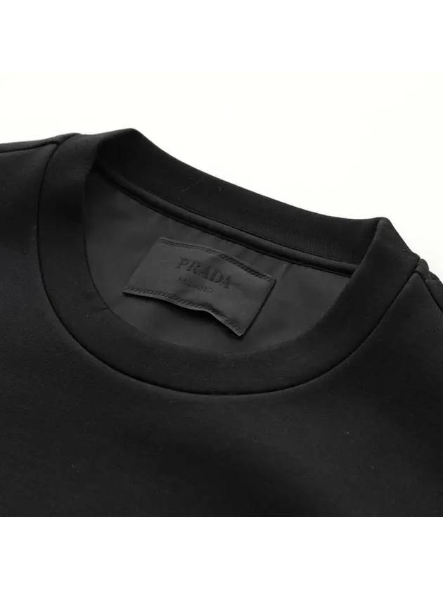 Technical Cotton Sweatshirt Black - PRADA - BALAAN 8