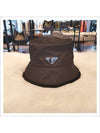 Triangle Logo Re-Nylon Shearling Bucket Hat Black - PRADA - BALAAN 2