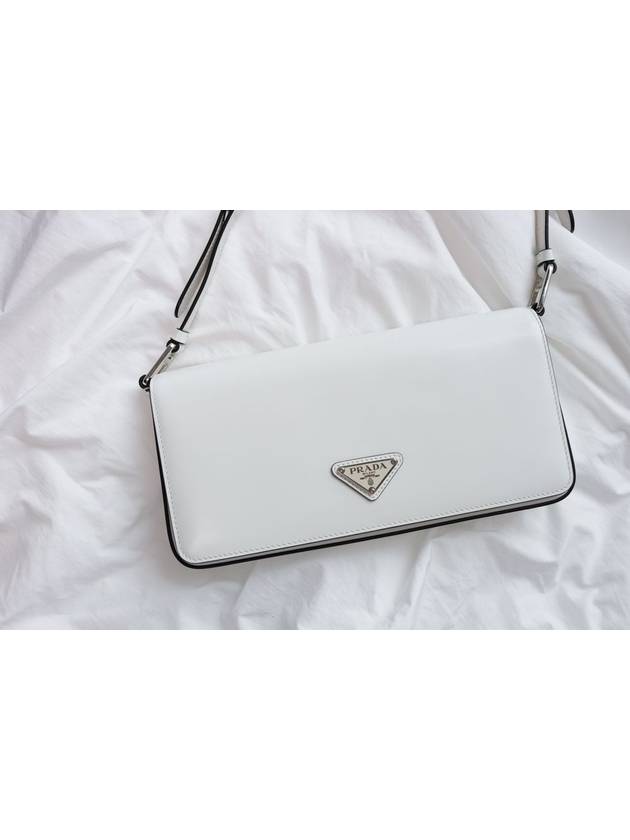 Brushed leather femme bag scarlet white 1BD323 - PRADA - BALAAN 7