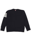 4 Bar Armband Classic Merino Wool Knit Top Navy - THOM BROWNE - BALAAN 3