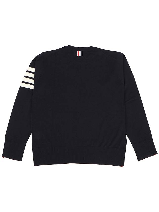 4 Bar Armband Classic Merino Wool Knit Top Navy - THOM BROWNE - BALAAN 3