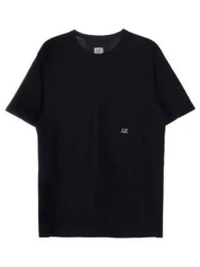 Small Logo Pocket Cotton Short Sleeve T-Shirt Black - CP COMPANY - BALAAN 2