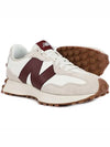 327 Classic Low Top Sneakers Dark Red Moonbeam White - NEW BALANCE - BALAAN 3