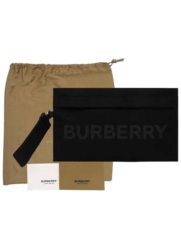 Logo Print Nylon Clutch Bag Black - BURBERRY - BALAAN 7