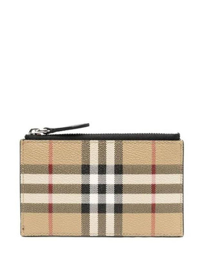 Check Zipper Card Wallet Beige - BURBERRY - BALAAN 2