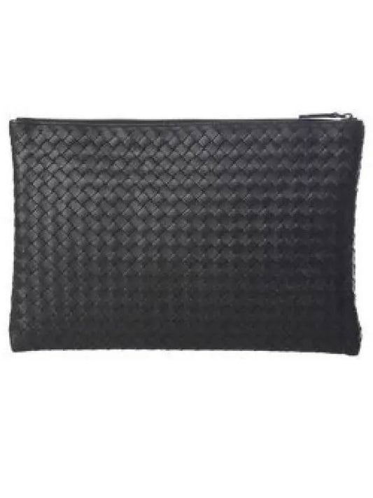 Intrecciato Clutch Bag Black - BOTTEGA VENETA - BALAAN 2