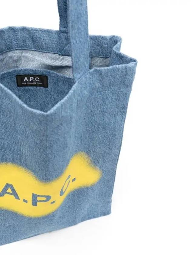 Lou Denim Tote Bag Blue - A.P.C. - BALAAN 4