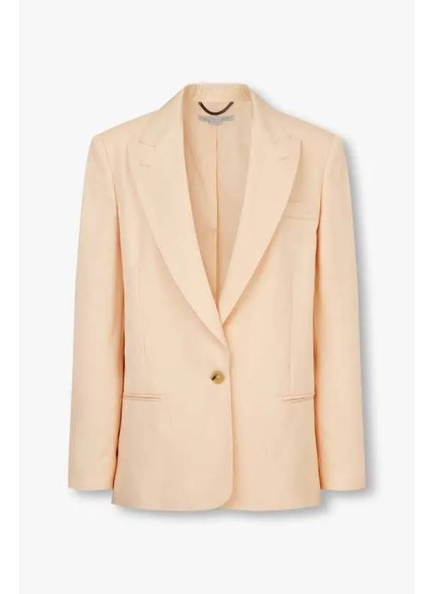 STELLA McCARTNEY oversized one button jacket in peach - STELLA MCCARTNEY - BALAAN 1