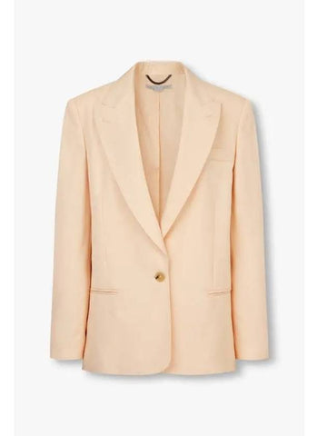 STELLA McCARTNEY oversized one button jacket in peach - STELLA MCCARTNEY - BALAAN 1