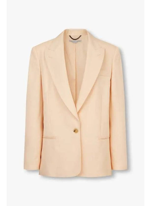 STELLA McCARTNEY oversized one button jacket in peach - STELLA MCCARTNEY - BALAAN 1