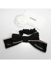 Logo Ribbon Silk Scrunch Hairband Black - CHANEL - BALAAN 3