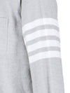 Men's Diagonal Solid Flannel Long Sleeve Shirt Grey - THOM BROWNE - BALAAN 5