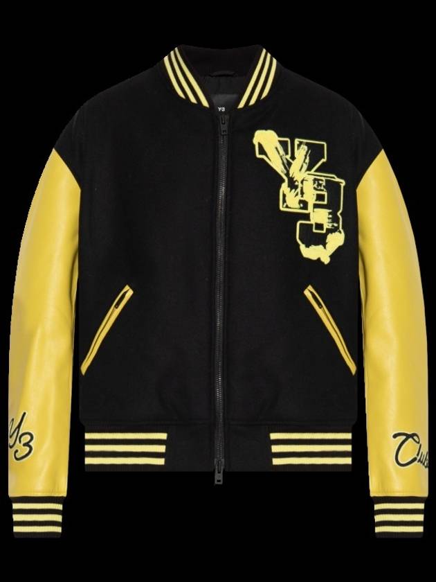 Letterman Striped Bomber Jacket Yellow - Y-3 - BALAAN 2