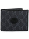 GG Removable Canvas Half Wallet Black - GUCCI - BALAAN 3